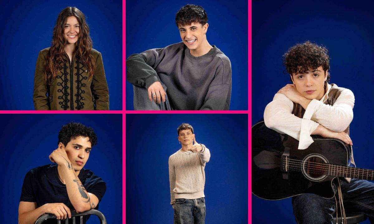Elena D'Elia, Emiliano Fiasco, Nicola Marchionni, Alessio Di Ponzio e Lorenzo Salvetti finalisti di Amici 25 il 17 maggio 2026