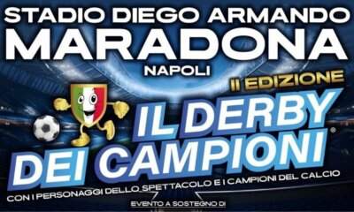 Locandina del Derby dei Campioni 2026 allo Stadio Diego Armando Maradona di Napoli