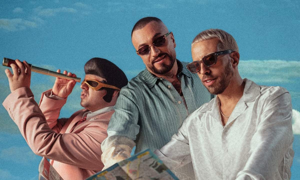Guè, TonyPitony e Shablo nella foto promo del singolo Cadillac
