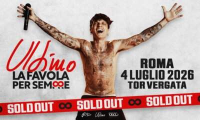 Ultimo annuncia il concerto evento La favola per sempre a Roma Tor Vergata il 4 luglio 2026 sold out