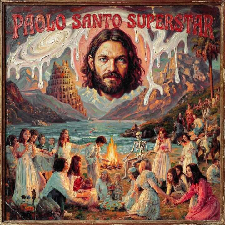 The cover of Paolo Santo Superstar, the new album by Paolo Santo