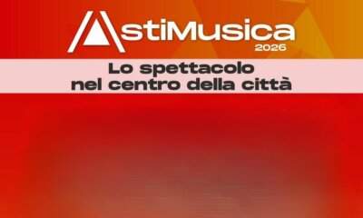 Locandina ufficiale di AstiMusica 2026 in Piazza Alfieri ad Asti