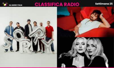 Il podio della classifica EarOne settimana 25 2026: Pinguini Tattici Nucleari, Tame Impala, Madonna e Sabrina Carpenter