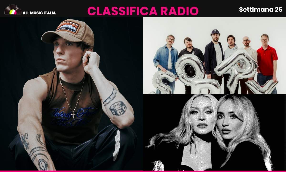 Irama, Pinguini Tattici Nucleari e Madonna con Sabrina Carpenter nella classifica radio della settimana 26