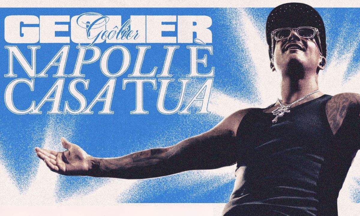 Locandina ufficiale di Geolier Napoli è casa tua 2027 con le date del 9, 10 e 11 giugno al Maradona