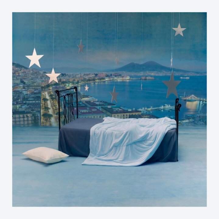 The cover of the album Whilst Naples sleeps by Hal Quartièr with the Gulf of Naples