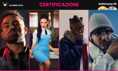 Copertina certificazioni FIMI settimana 30 2026 con Drillionaire, Ditonellapiaga, Artie 5ive e Geolier