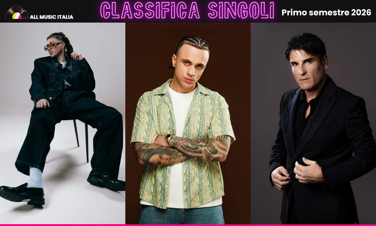 Il podio della classifica dei singoli più ascoltati del primo semestre 2026: Samurai Jay, Sayf e Sal Da Vinci.