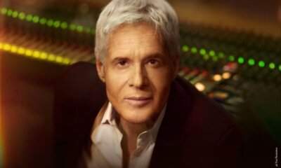 Claudio Baglioni fotografato in studio di registrazione per il GrandTour La vita è adesso 2027