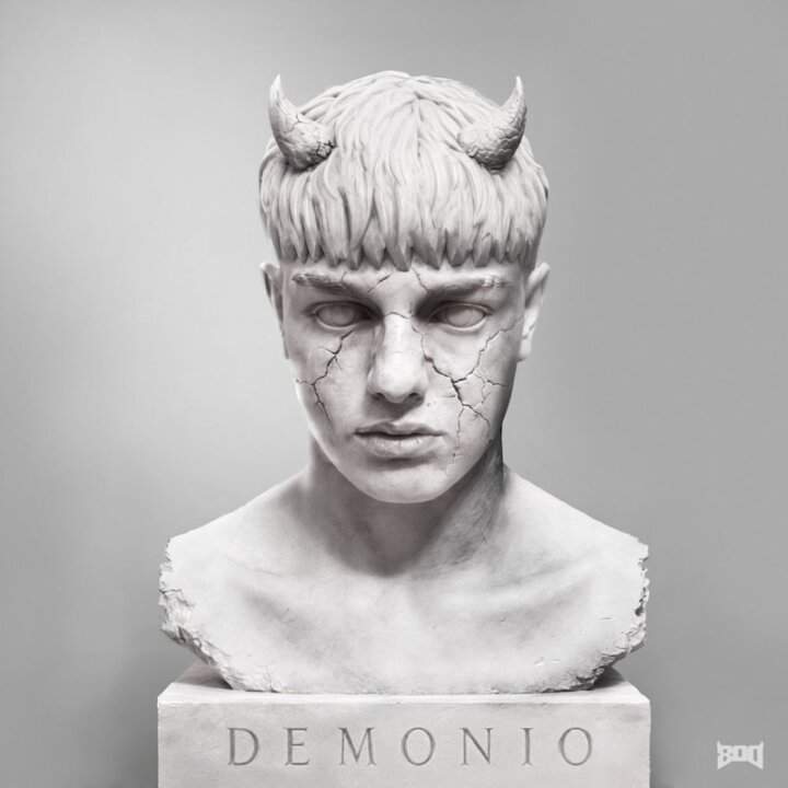 The cover of the DEMONIO album by DAGOOD YL with the marble bust