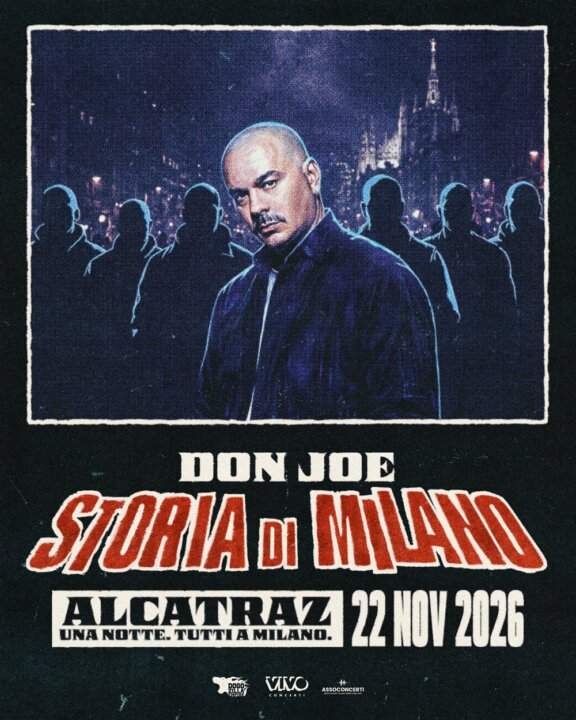 Locandina ufficiale del concerto di Don Joe all'Alcatraz di Milano del 22 novembre 2026