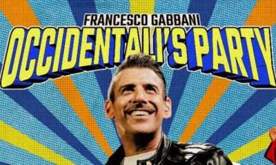 Francesco Gabbani sorridente sulla grafica pop di Occidentali's Party, l'annuncio dei concerti 2027