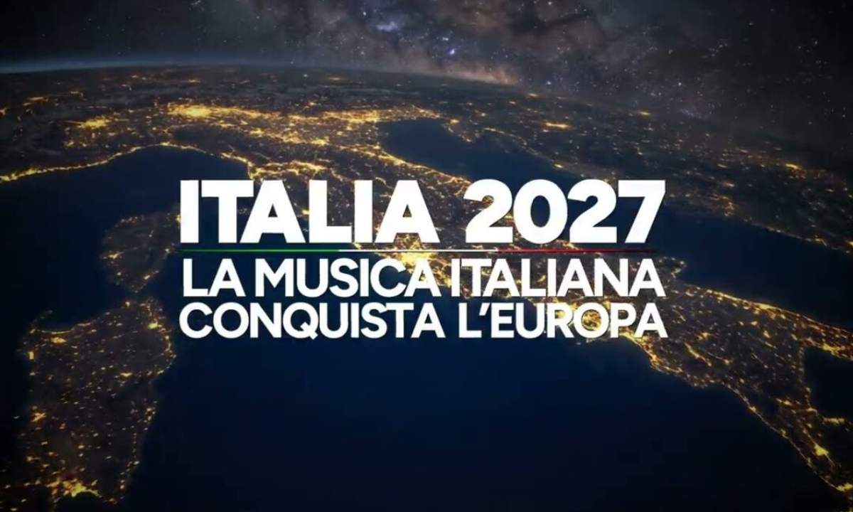 Il logo del progetto Italia 2027 con la penisola vista dallo spazio