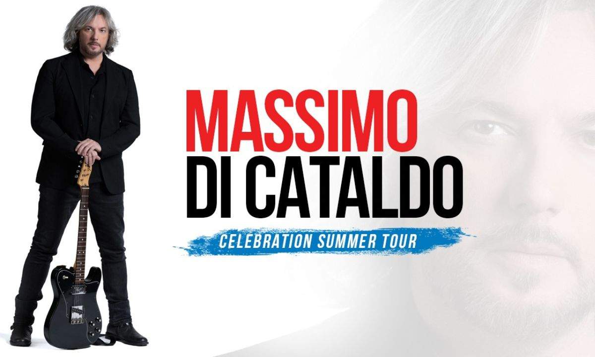 Massimo Di Cataldo durante un concerto del Celebration Summer Tour 2026