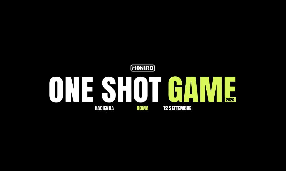 La locandina di One Shot Game 2026, il contest di Honiro Label all'Hacienda di Roma