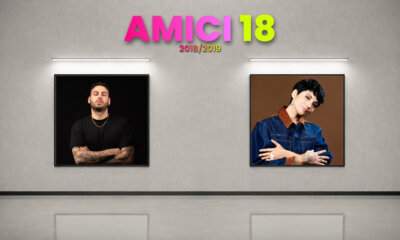 Alberto Urso e Giordana Angi nelle cornici della copertina di Amici 18, l'edizione 2018/2019