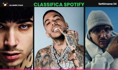 Classifica Spotify settimana 34 2026: Sfera Ebbasta, Shiva e Geolier, i tre artisti più ascoltati in Italia