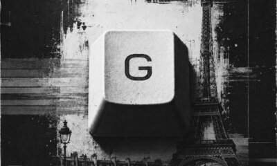 La copertina in bianco e nero di Dimanche Midi Pile di Gisèle: un tasto con la lettera G davanti alla Torre Eiffel