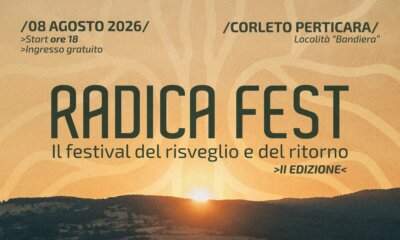 Locandina Radica Fest 2026, il festival del risveglio e del ritorno, sabato 8 agosto a Corleto Perticara