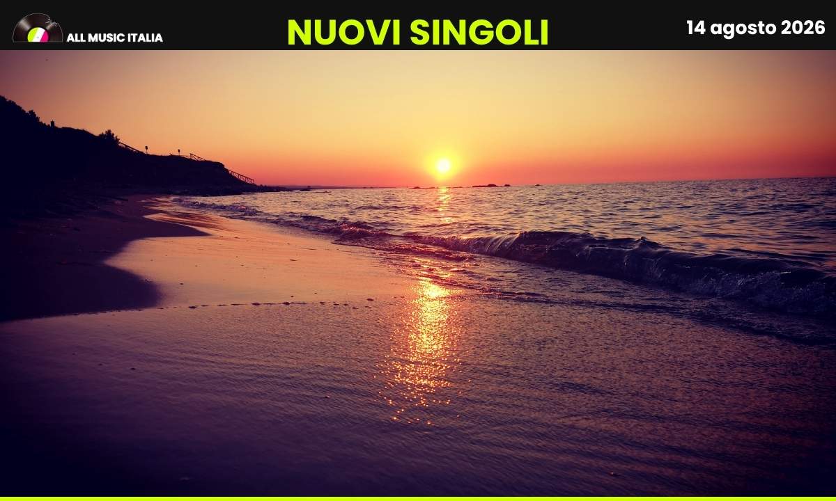 Radio Date 14 agosto 2026: tramonto sul mare nella copertina dei nuovi singoli di All Music Italia