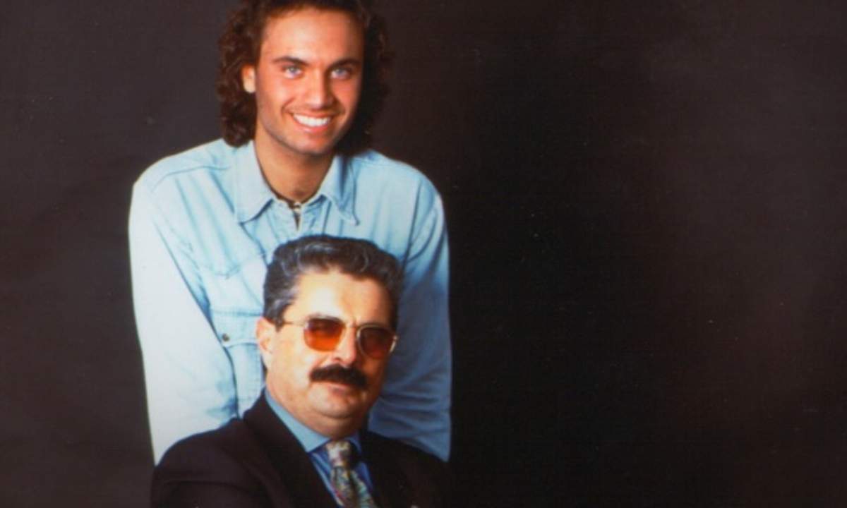 Rolando D'Angeli con Nek in una foto promozionale degli anni '90