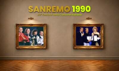 I Pooh vincitori del Festival di Sanremo 1990 con Uomini soli.