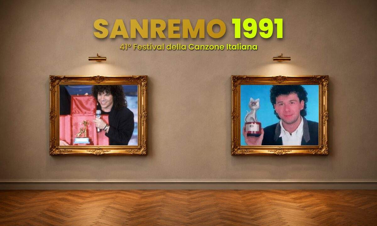 Riccardo Cocciante vincitore del Festival di Sanremo 1991 con Se stiamo insieme