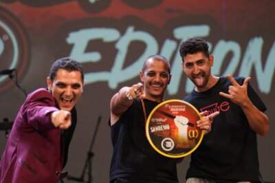 I Graphite sul palco con il premio di primo classificato alla 39ª edizione di Sanremo Rock 2026