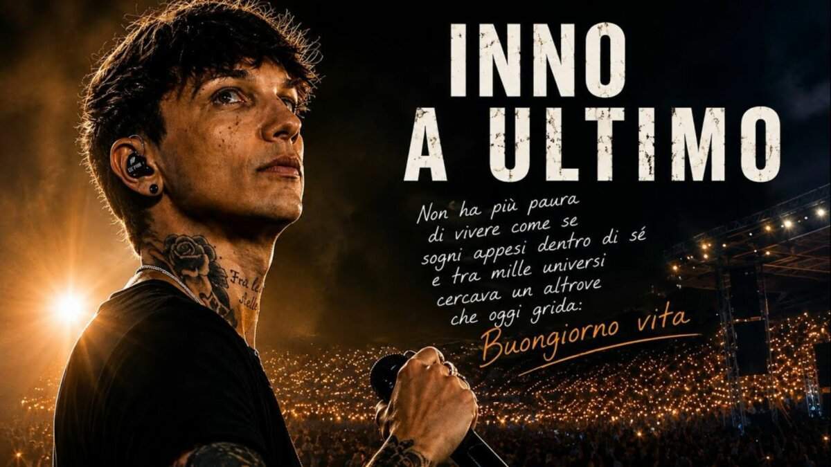 Ultimo nella copertina di Inno a Ultimo, canzone di Antonio Rossi dedicata a Niccolò Moriconi