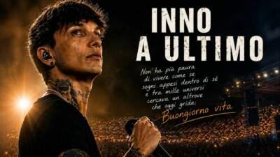 Ultimo nella copertina di Inno a Ultimo, canzone di Antonio Rossi dedicata a Niccolò Moriconi