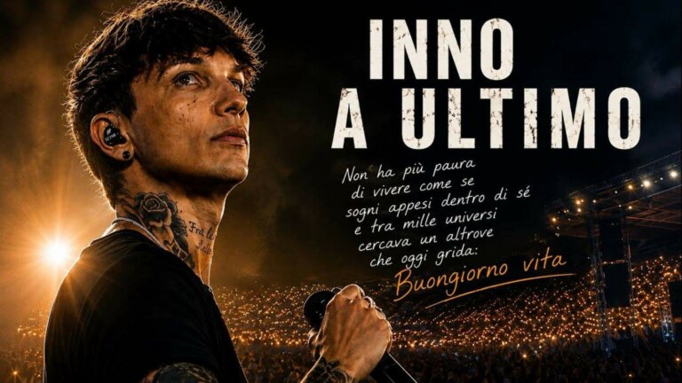 Ultimo nella copertina di Inno a Ultimo, canzone di Antonio Rossi dedicata a Niccolò Moriconi