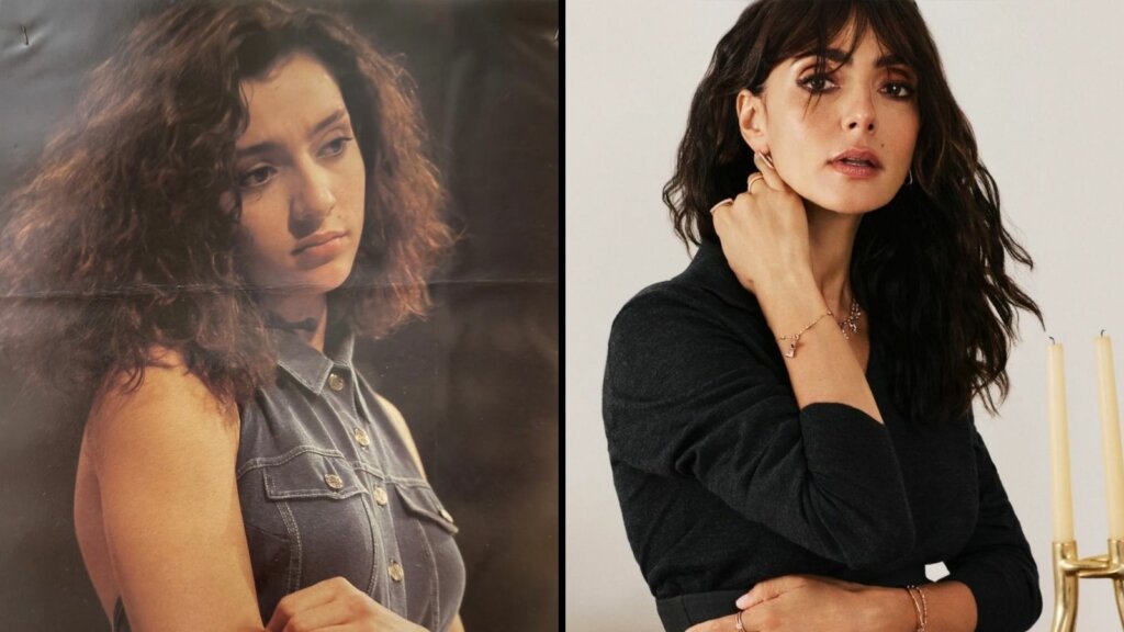 Ambra Angiolini da ragazza in un poster degli anni Novanta e oggi, responsabile artistica di Amici 26