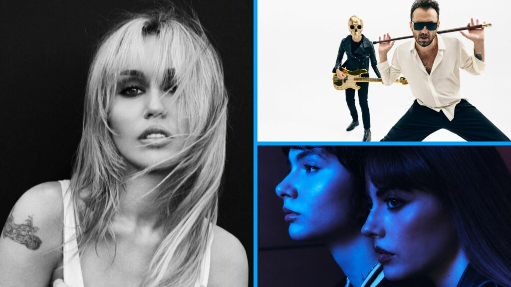 Collage dei primi tre della classifica radio EarOne settimana 43 2026: Miley Cyrus, Cesare Cremonini, Annalisa e Madame