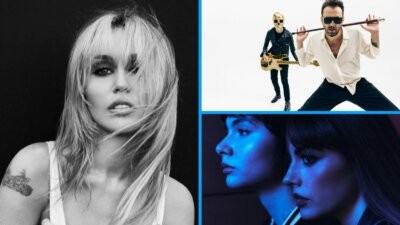 Collage dei primi tre della classifica radio EarOne settimana 43 2026: Miley Cyrus, Cesare Cremonini, Annalisa e Madame