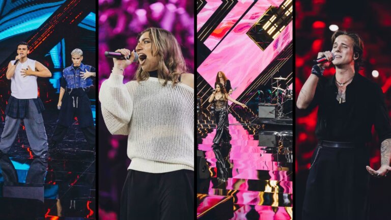 Quattro esibizioni della prima puntata dei Bootcamp di X Factor 2026 sul palco dell'Allianz Cloud