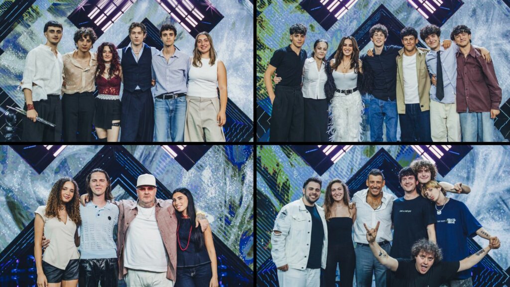 Giudici e concorrenti di X Factor 2026 nelle foto di squadra, per le pagelle delle Last Call di Luca Jurman
